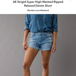 American Eagle ripped denim shorts